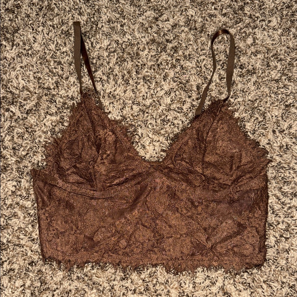 Brown Lace Bralette